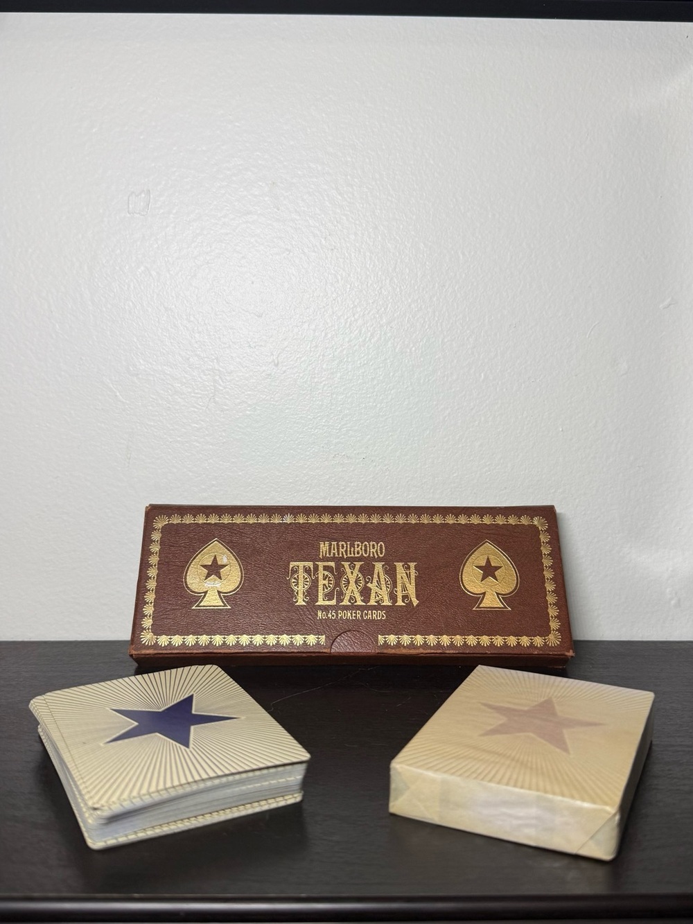 New Vintage 1990s Marlboro Texan No. 45 Poker Playing Cards Set Of 2